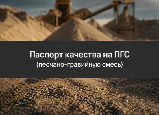 Паспорт качества на ПГС (песчано-гравийную смесь)
