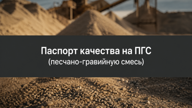 Паспорт качества на ПГС (песчано-гравийную смесь)