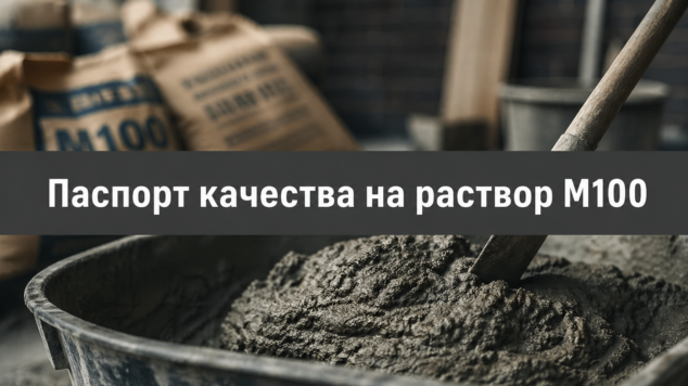 Паспорт качества на раствор М100